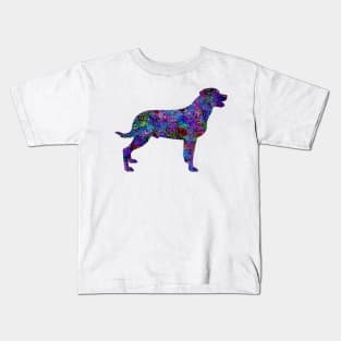 Glam Rainbow Metallic Dog Kids T-Shirt